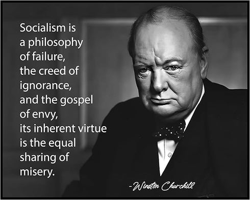 Posterizer 1 pcs-Socialism is a Philosophy of Failure-Winston Churchill-Famous Figures Art Collection-Quotes- Living Room Bedroom Decor- unframed ...